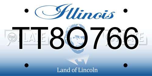 TT8O766 Illinois License Plate