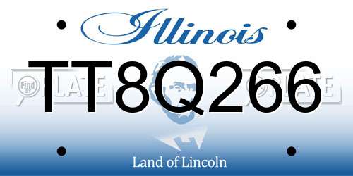 TT8Q266 Illinois License Plate