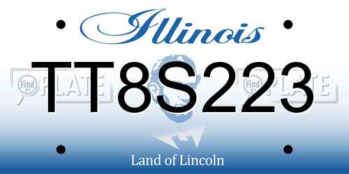 TT8S223 Illinois License Plate
