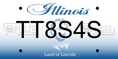 TT8S4S Illinois License Plate