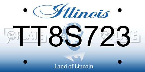 TT8S723 Illinois License Plate