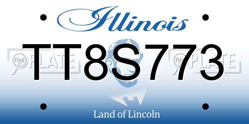 TT8S773 Illinois License Plate