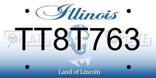 TT8T763 Illinois License Plate