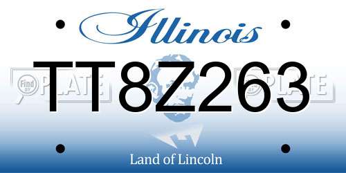 TT8Z263 Illinois License Plate