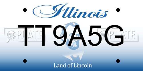 TT9A5G Illinois License Plate