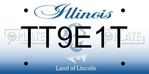 TT9E1T Illinois License Plate