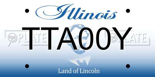 TTA00Y Illinois License Plate