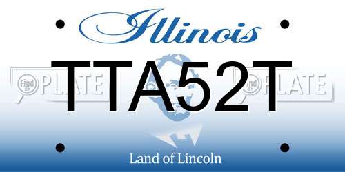 TTA52T Illinois License Plate
