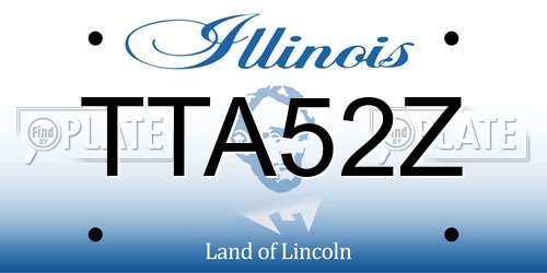 TTA52Z Illinois License Plate