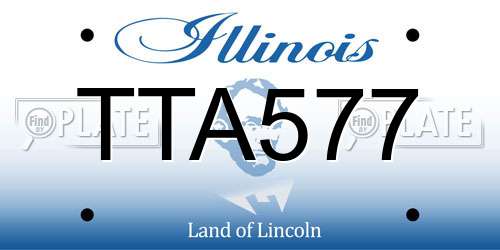 TTA577 Illinois License Plate