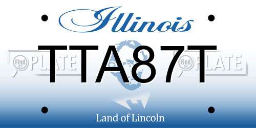 TTA87T Illinois License Plate