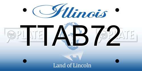 TTAB72 Illinois License Plate