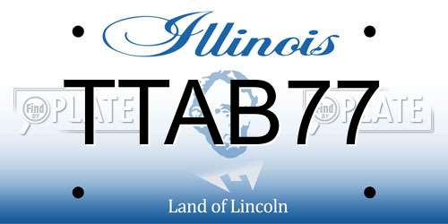 TTAB77 Illinois License Plate