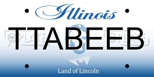 TTABEEB Illinois License Plate