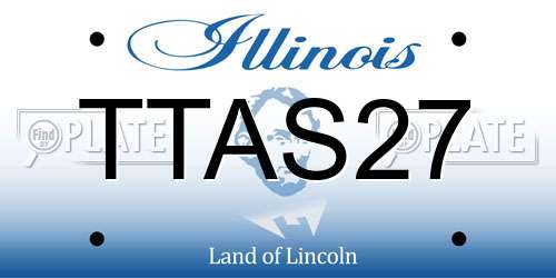 TTAS27 Illinois License Plate