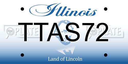 TTAS72 Illinois License Plate