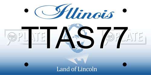 TTAS77 Illinois License Plate