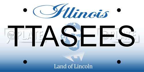 TTASEES Illinois License Plate