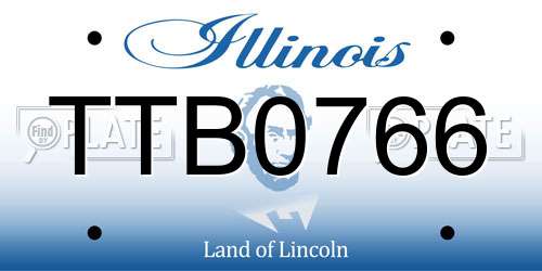 TTB0766 Illinois License Plate