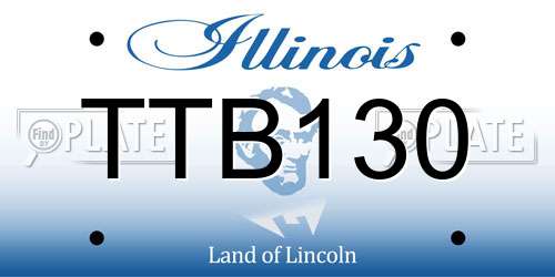 TTB130 Illinois License Plate