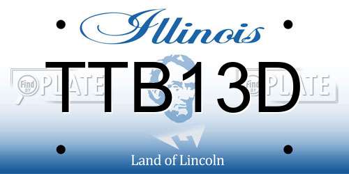 TTB13D Illinois License Plate