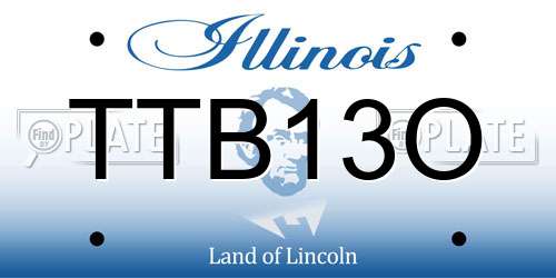 TTB13O Illinois License Plate