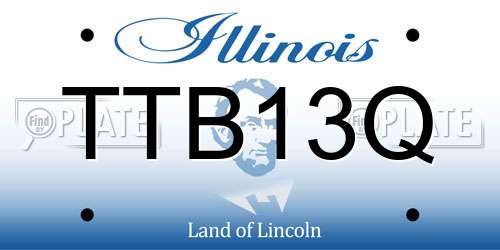 TTB13Q Illinois License Plate