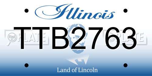 TTB2763 Illinois License Plate