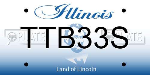 TTB33S Illinois License Plate