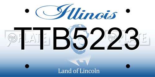 TTB5223 Illinois License Plate