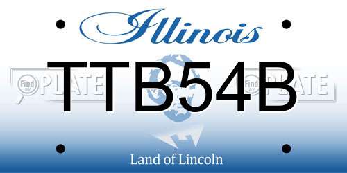 TTB54B Illinois License Plate