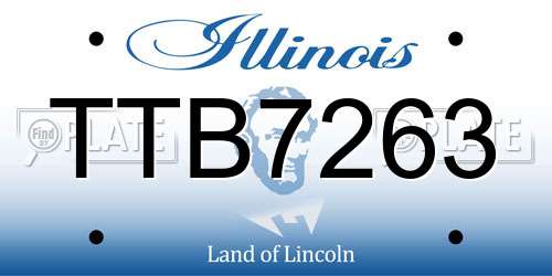 TTB7263 Illinois License Plate