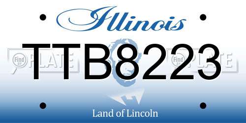 TTB8223 Illinois License Plate