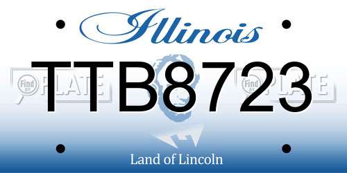 TTB8723 Illinois License Plate