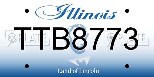 TTB8773 Illinois License Plate