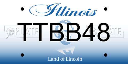 TTBB48 Illinois License Plate