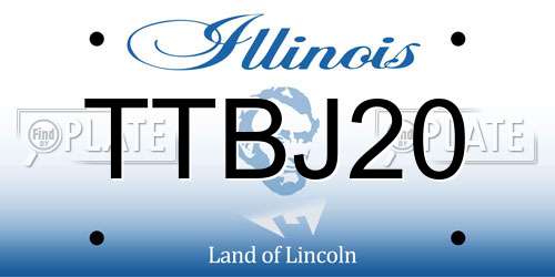 TTBJ20 Illinois License Plate