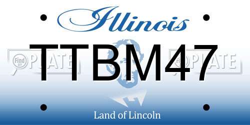 TTBM47 Illinois License Plate