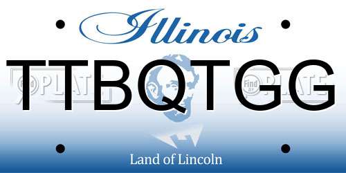 TTBQTGG Illinois License Plate
