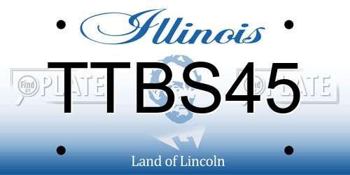 TTBS45 Illinois License Plate