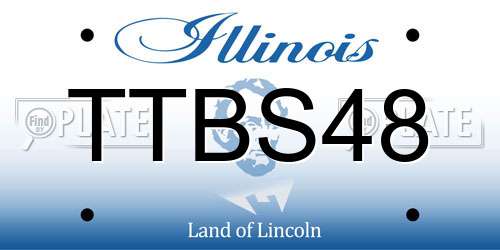 TTBS48 Illinois License Plate