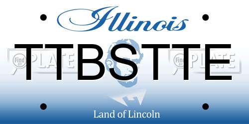 TTBSTTE Illinois License Plate