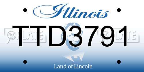 TTD3791 Illinois License Plate