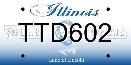 TTD602 Illinois License Plate