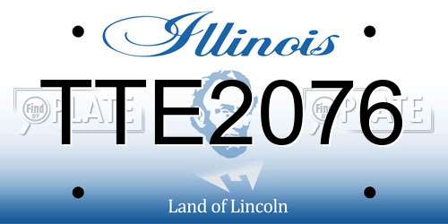 TTE2076 Illinois License Plate