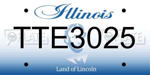 TTE3025 Illinois License Plate
