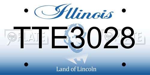 TTE3028 Illinois License Plate