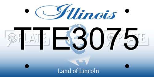 TTE3075 Illinois License Plate