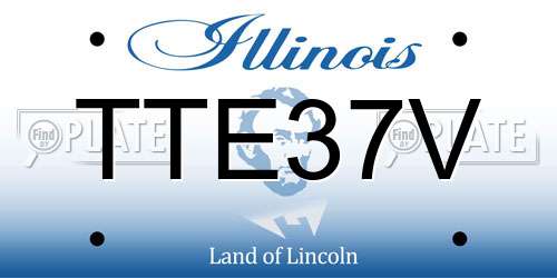 TTE37V Illinois License Plate