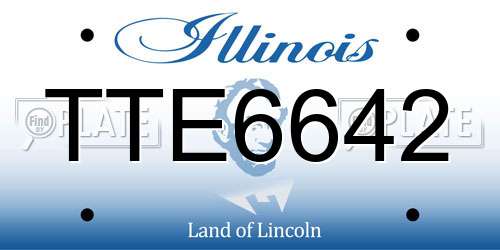 TTE6642 Illinois License Plate